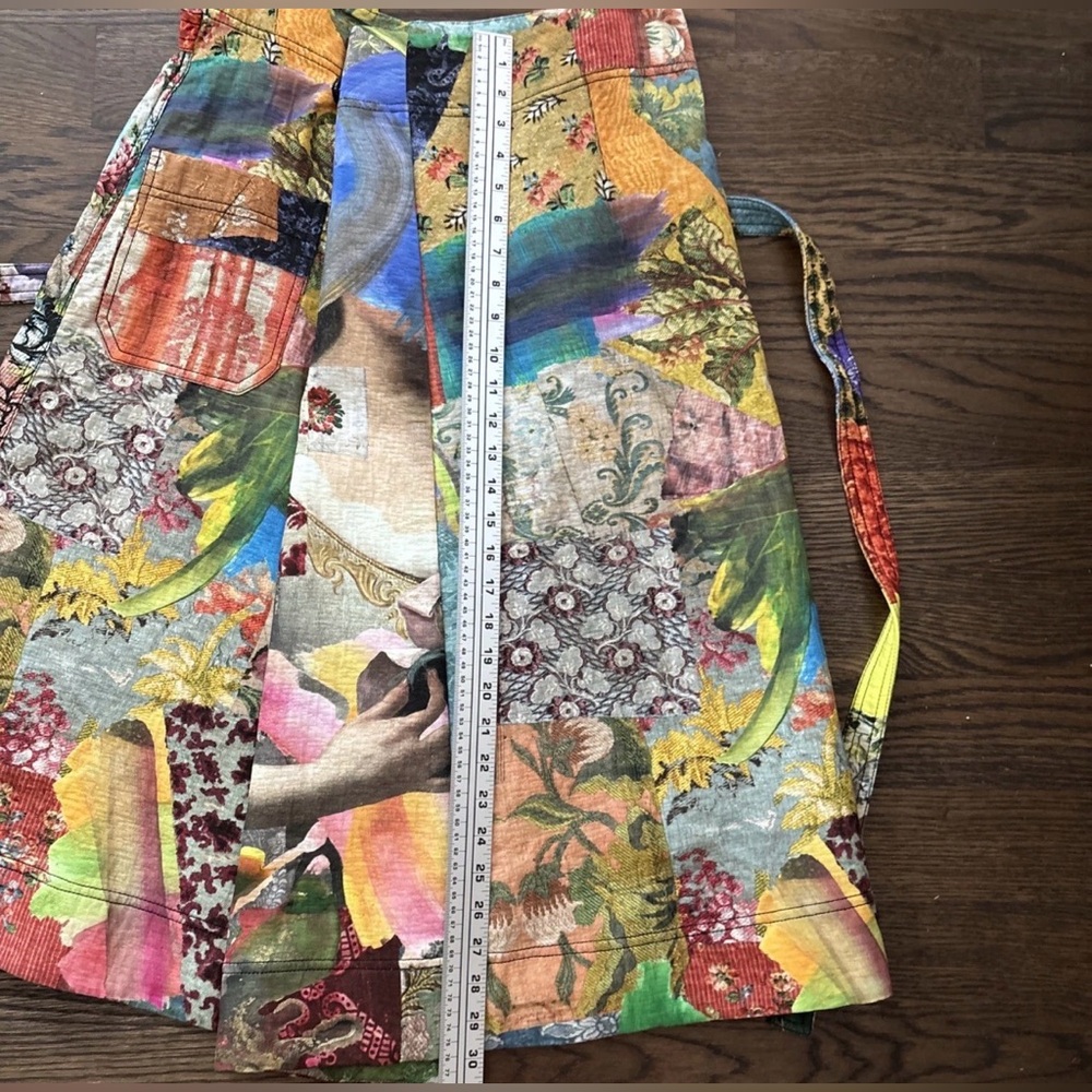 New Arthur Arbesser Italian Cotton Patchwork Wrap Skirt Runway I-40 US-M $695 - Picture 13 of 13